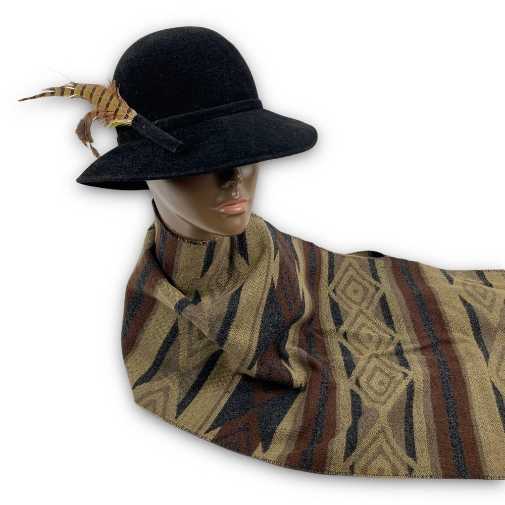 Vintage Italian designer chevron western cowboy print scarf - Picture 11 of 11